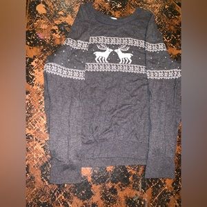 Grey and white Christmas sweater!!